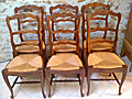 set of 6 oak provencal chairs